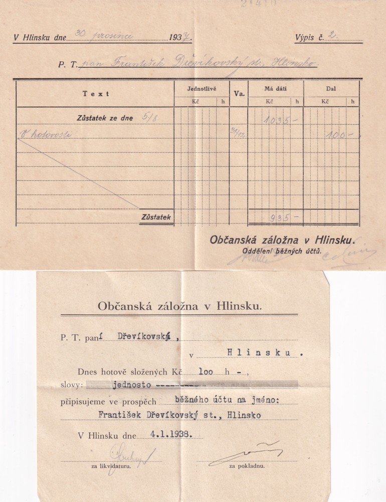Soubor dokumentů Společnost pro průmysl kožešnický 30.léta, Hlinsko - Obrázek 4