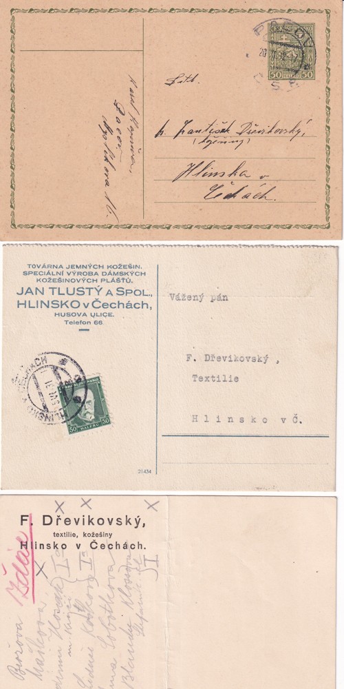 Soubor dokumentů Společnost pro průmysl kožešnický 30.léta, Hlinsko - Obrázek 6