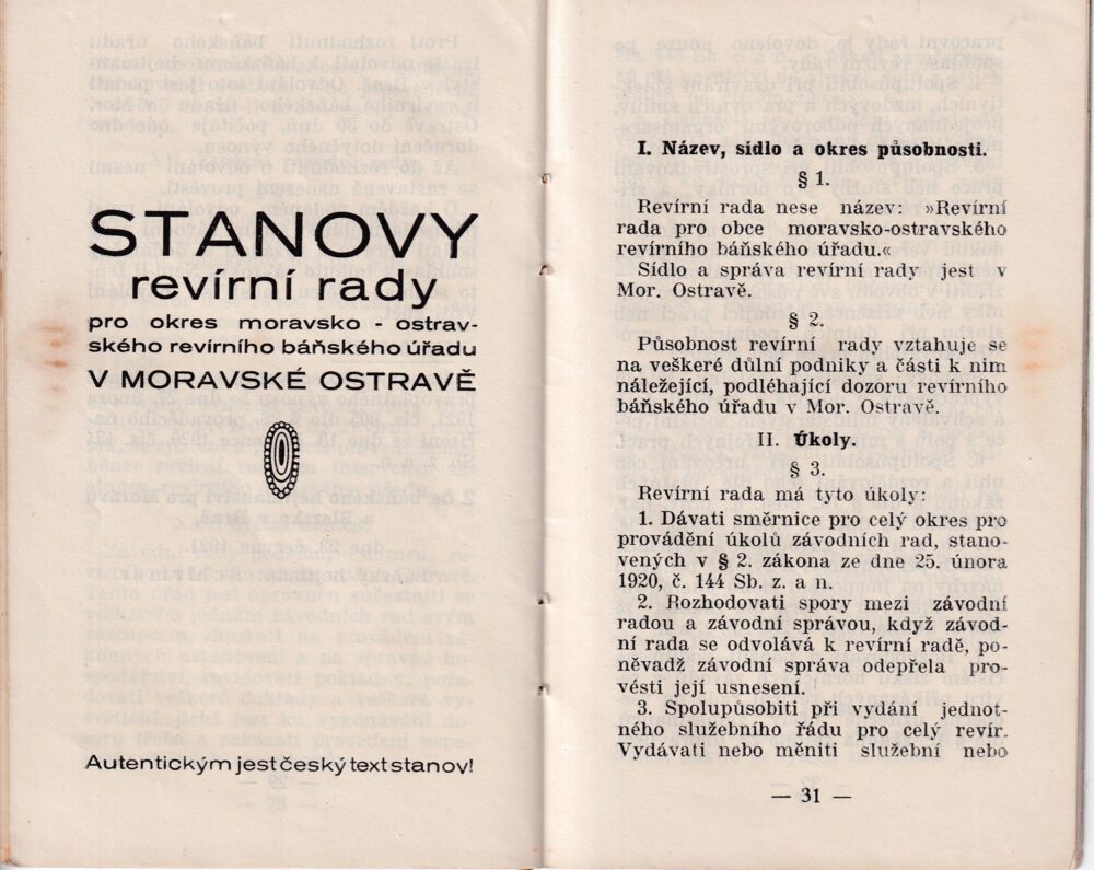 STANOVY Závodních rad, Revírní rady Moravská Ostrava 1921 hornictví - Image 6