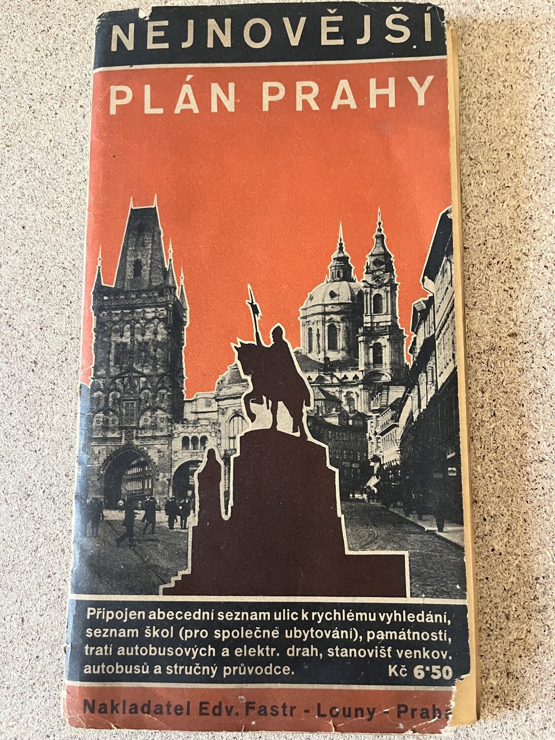 Mapa - Nejnovější plán Prahy 1:17.500, Edv. Fastr