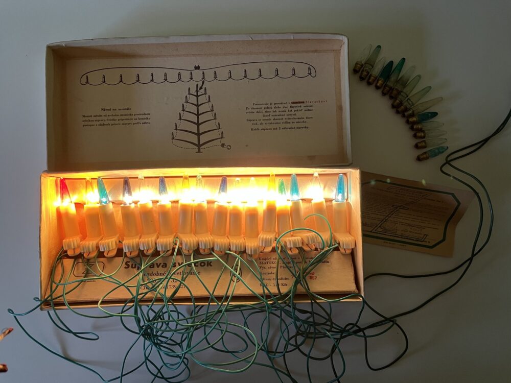 Elektrické svíčky na stromeček, funkční výr.závod Piešťany 1967 - Image 2