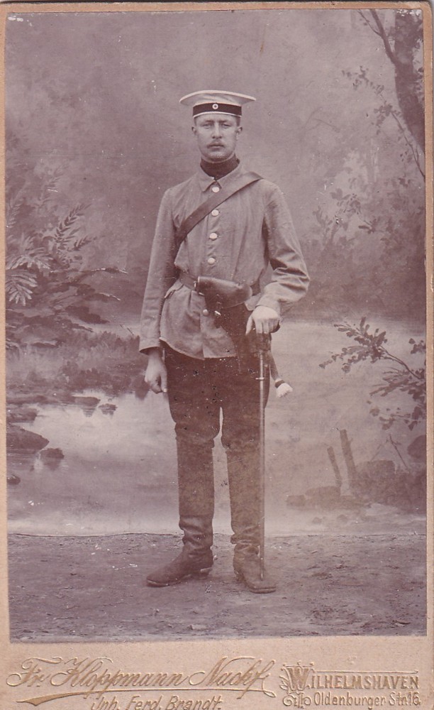 Vizitka Vojsko šavle Fr.Kloppmann Nacht,Wilhelmshaven, pouzdro