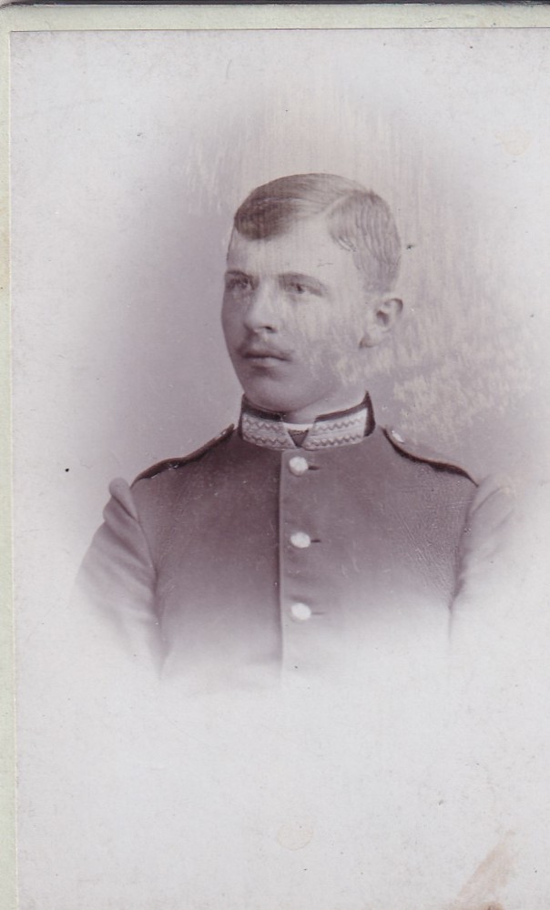 Vizitka Vojsko, portrét,  L. Grillich, Vídeň Rakousko-Uhersko