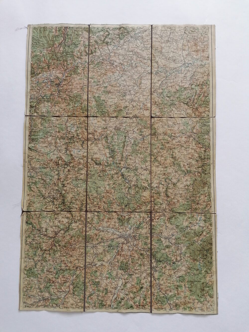 Mapa Plzeň – Chomutov 1.pol. 20.století