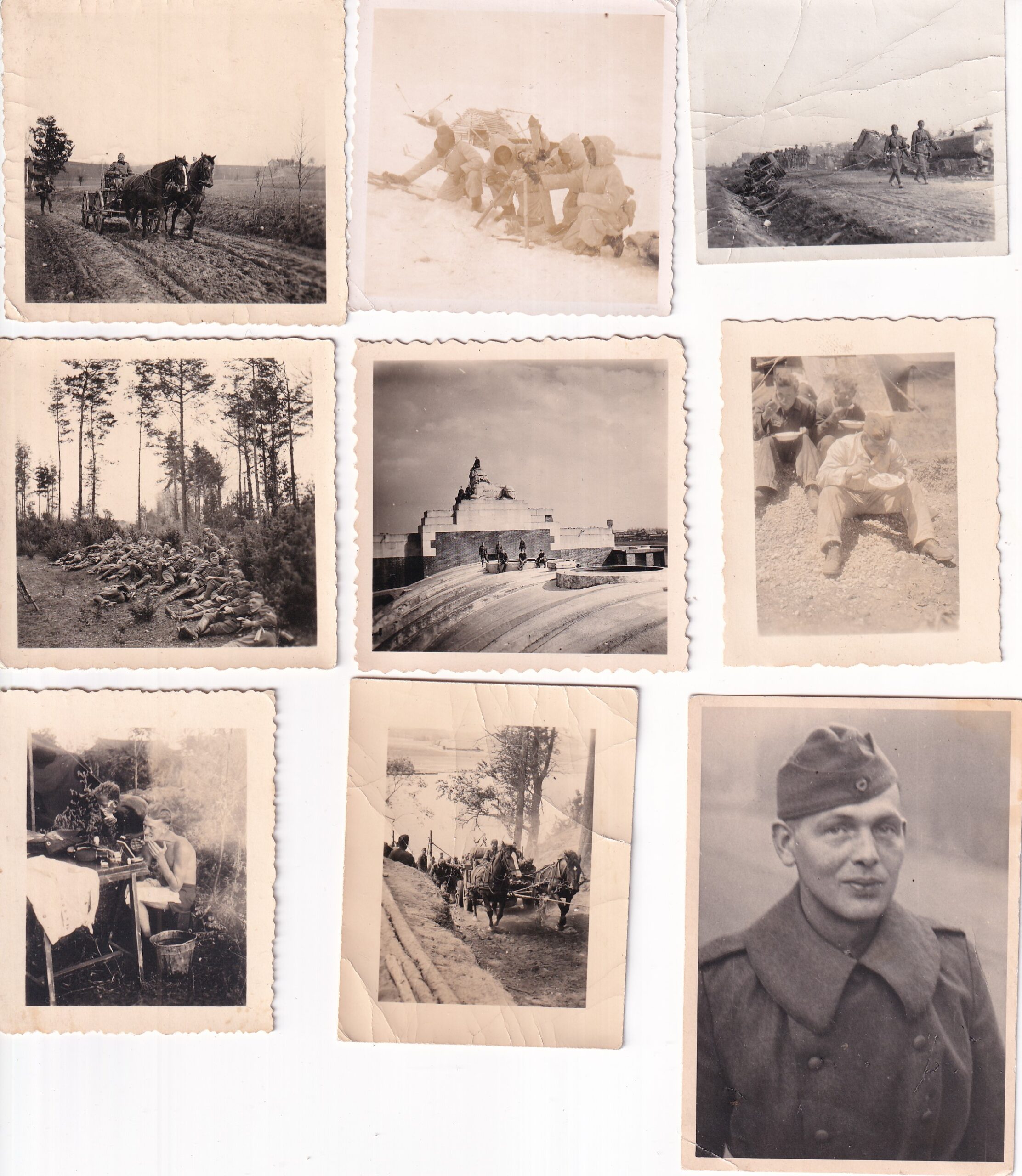 Album+kufřík fotografií německého vojáka z fronty, okupovaných oblastí 400ks - Obrázek 12