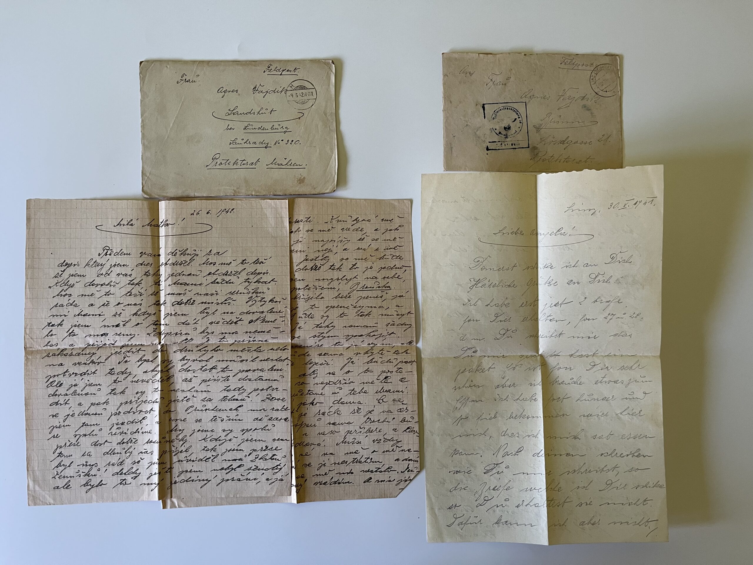 Polní pošta, vojenská korenspodence, foto vojáka 2.světová válka 17ks - Obrázek 8