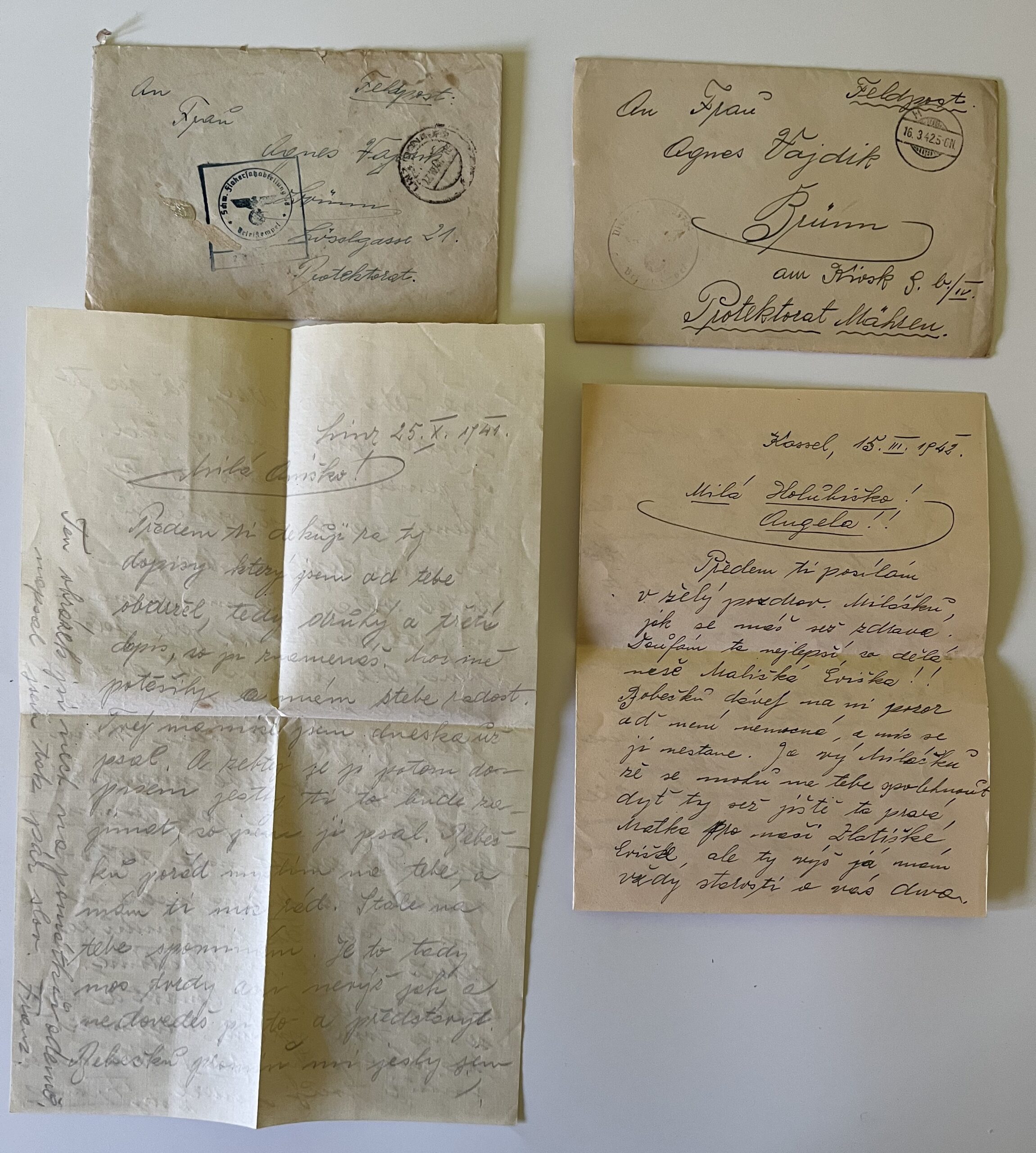 Polní pošta, vojenská korenspodence, foto vojáka 2.světová válka 17ks - Obrázek 10