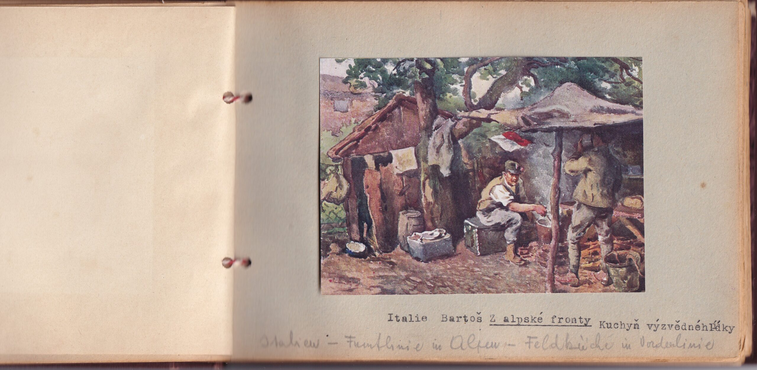 Album obrázků Rusko, Itálie - z fronty, legie Bartoš, Vlček, Malý 36 ks