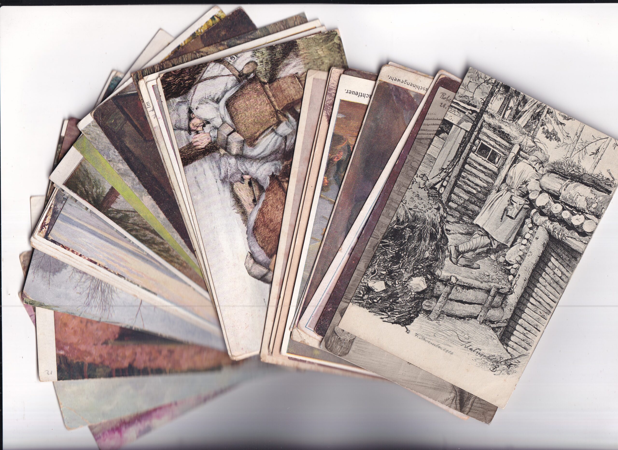 Vojenské pohlednice RU,WWI,vojáci na frontě,život v zákopech 41 ks - Obrázek 2