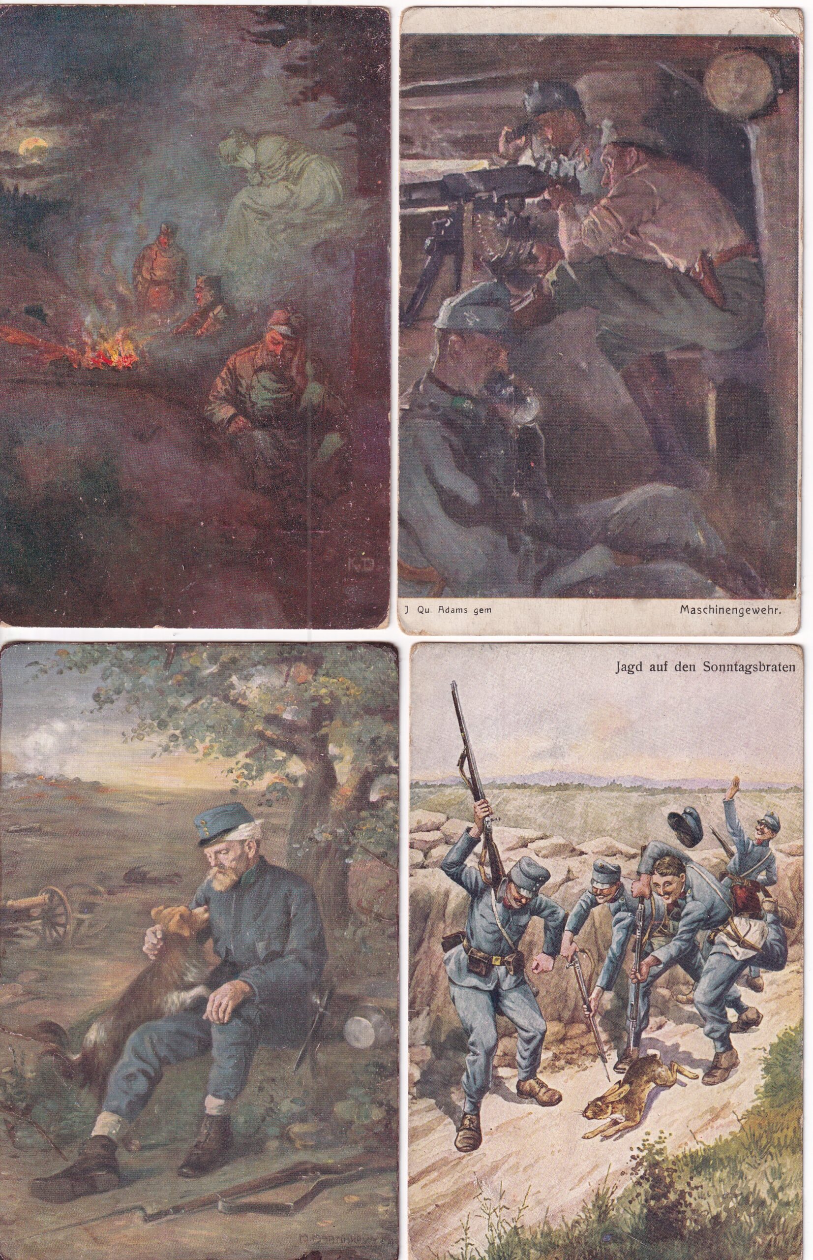 Vojenské pohlednice RU,WWI,vojáci na frontě,život v zákopech 41 ks - Obrázek 5