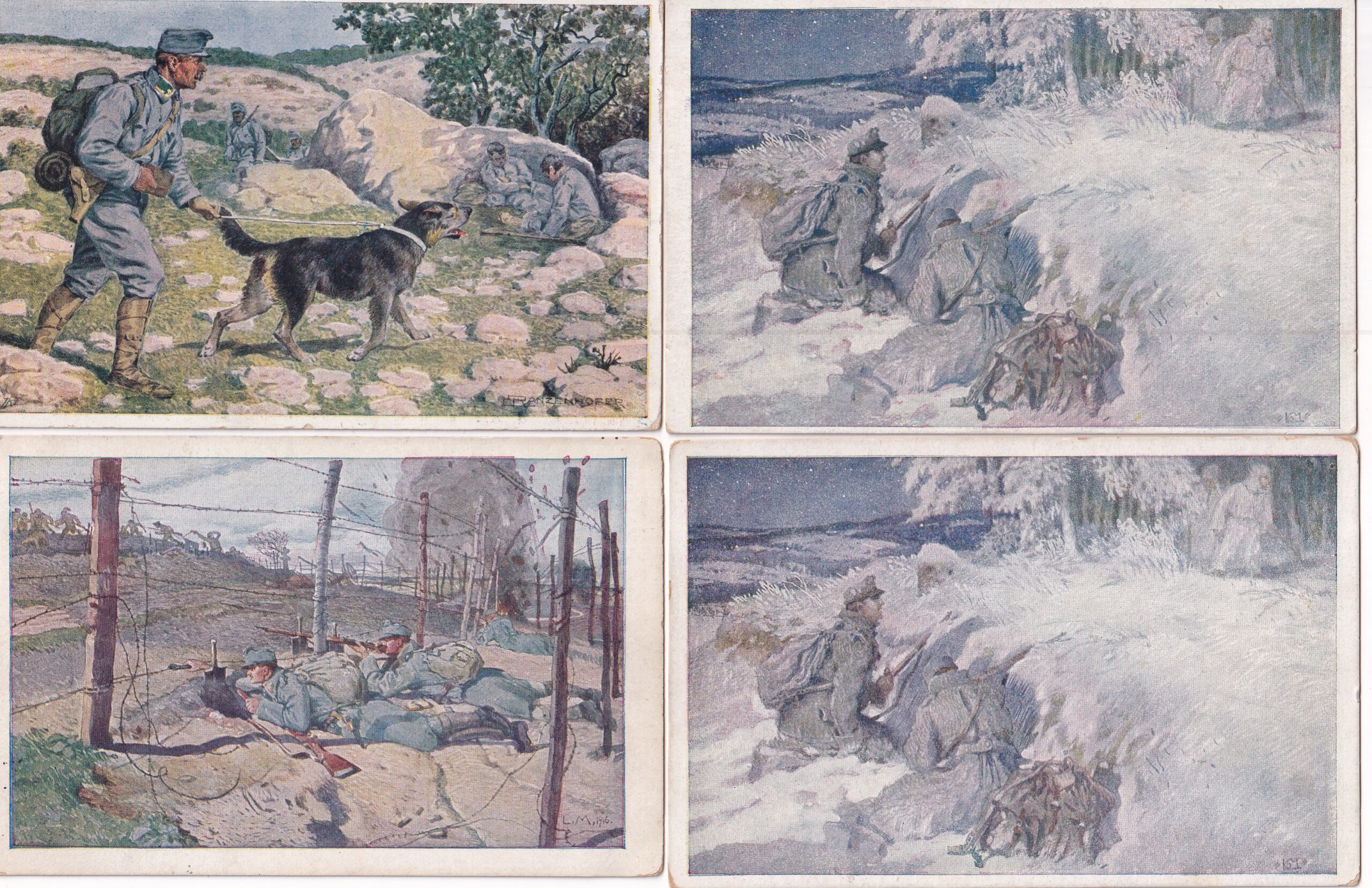 Vojenské pohlednice RU,WWI,vojáci na frontě,život v zákopech 41 ks - Obrázek 9