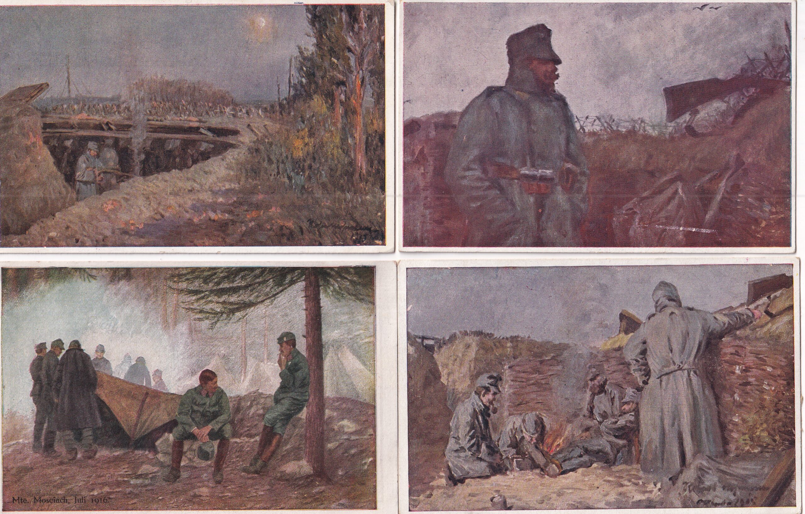 Vojenské pohlednice RU,WWI,vojáci na frontě,život v zákopech 41 ks - Obrázek 11