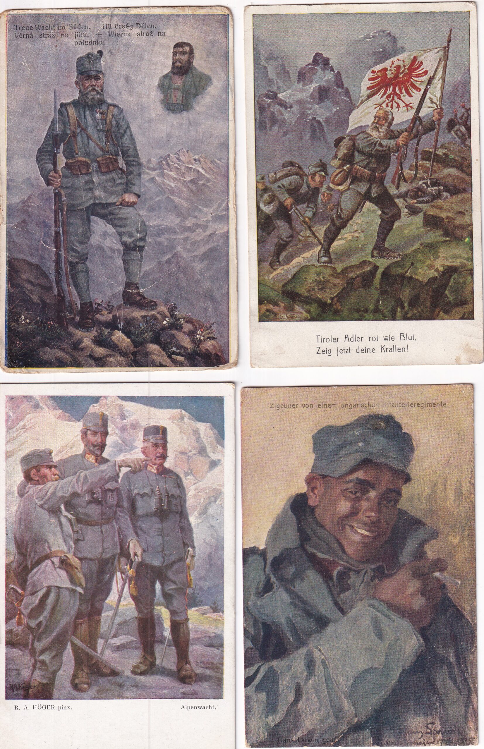 Vojenské pohlednice WWI,RU,transporty a bojiště v horách,Dolomity,Tyrolsko...61 ks - Obrázek 2