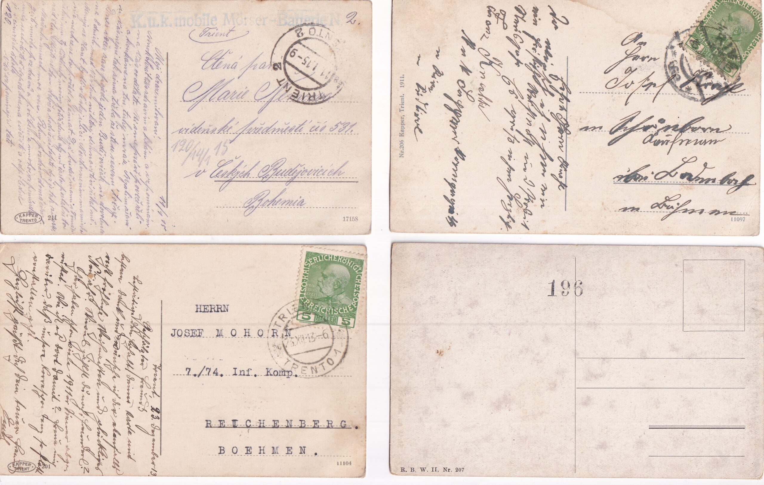 Vojenské pohlednice WWI,RU,transporty a bojiště v horách,Dolomity,Tyrolsko...61 ks - Obrázek 5