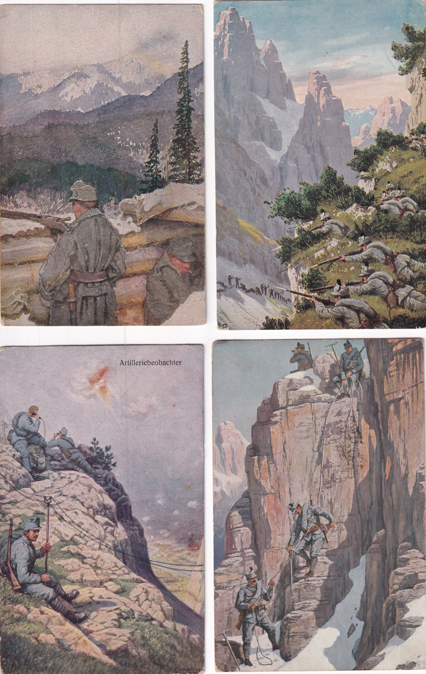 Vojenské pohlednice WWI,RU,transporty a bojiště v horách,Dolomity,Tyrolsko...61 ks - Obrázek 7