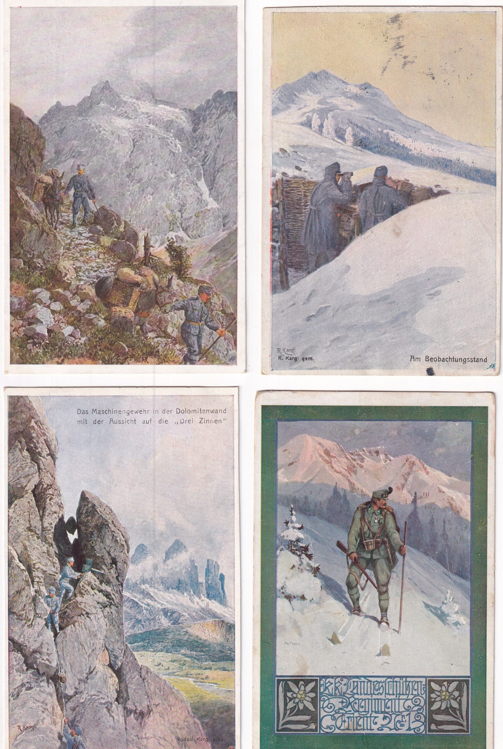Vojenské pohlednice WWI,RU,transporty a bojiště v horách,Dolomity,Tyrolsko...61 ks - Obrázek 10