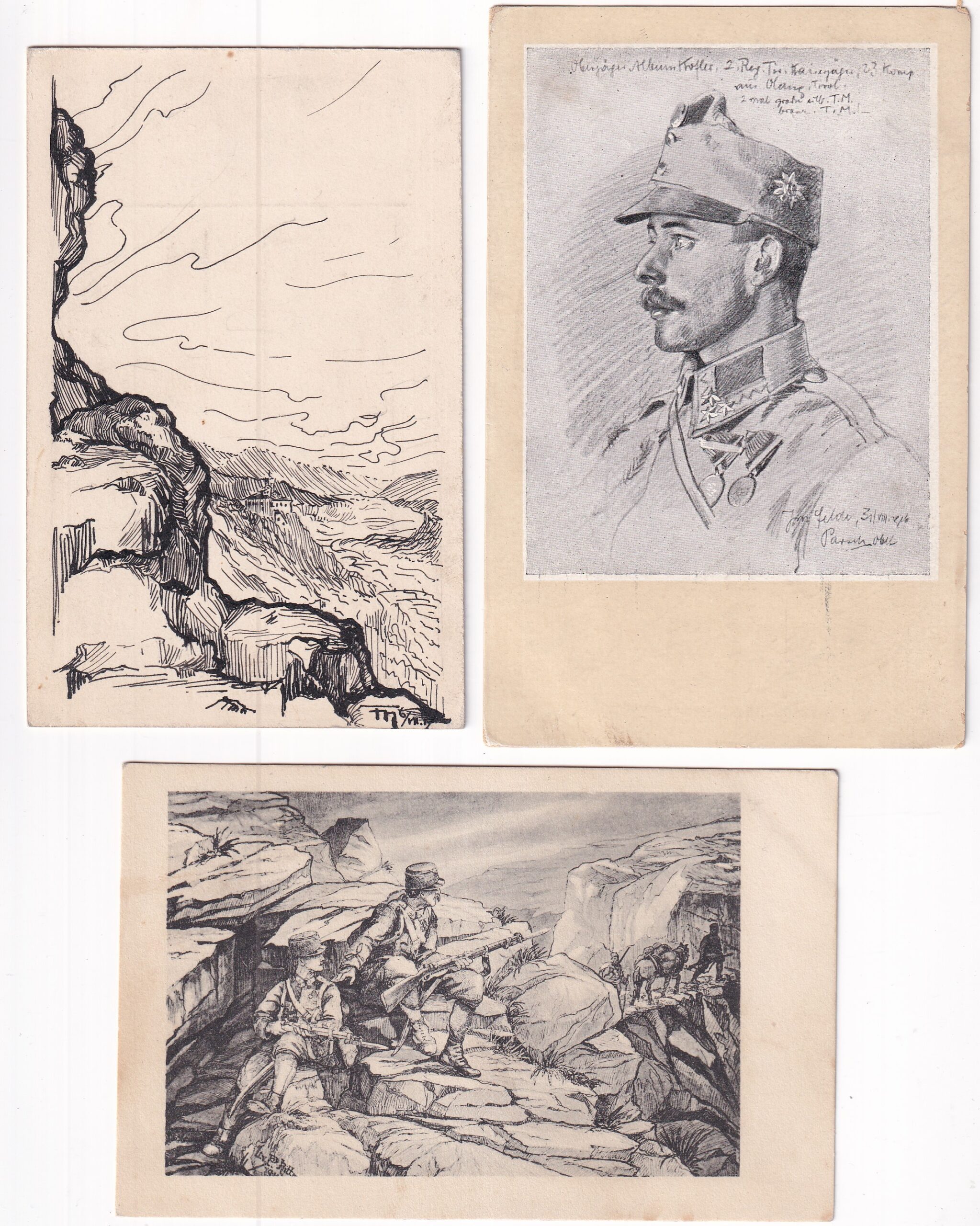 Vojenské pohlednice WWI,RU,transporty a bojiště v horách,Dolomity,Tyrolsko...61 ks - Obrázek 12