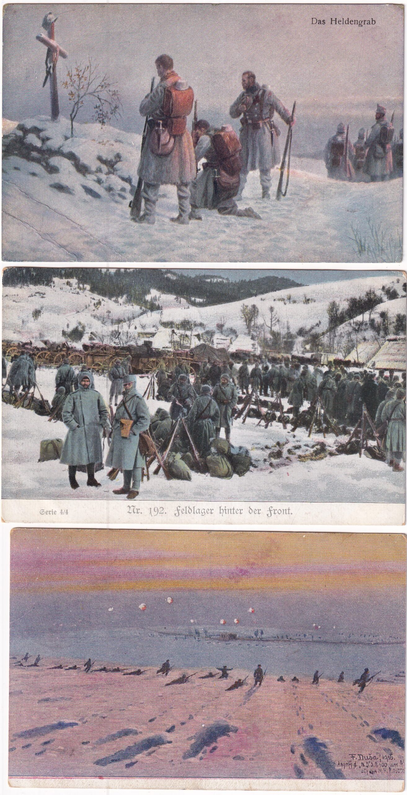 Vojenské pohlednice WWI,RU,transporty a bojiště v horách,Dolomity,Tyrolsko...61 ks - Obrázek 19