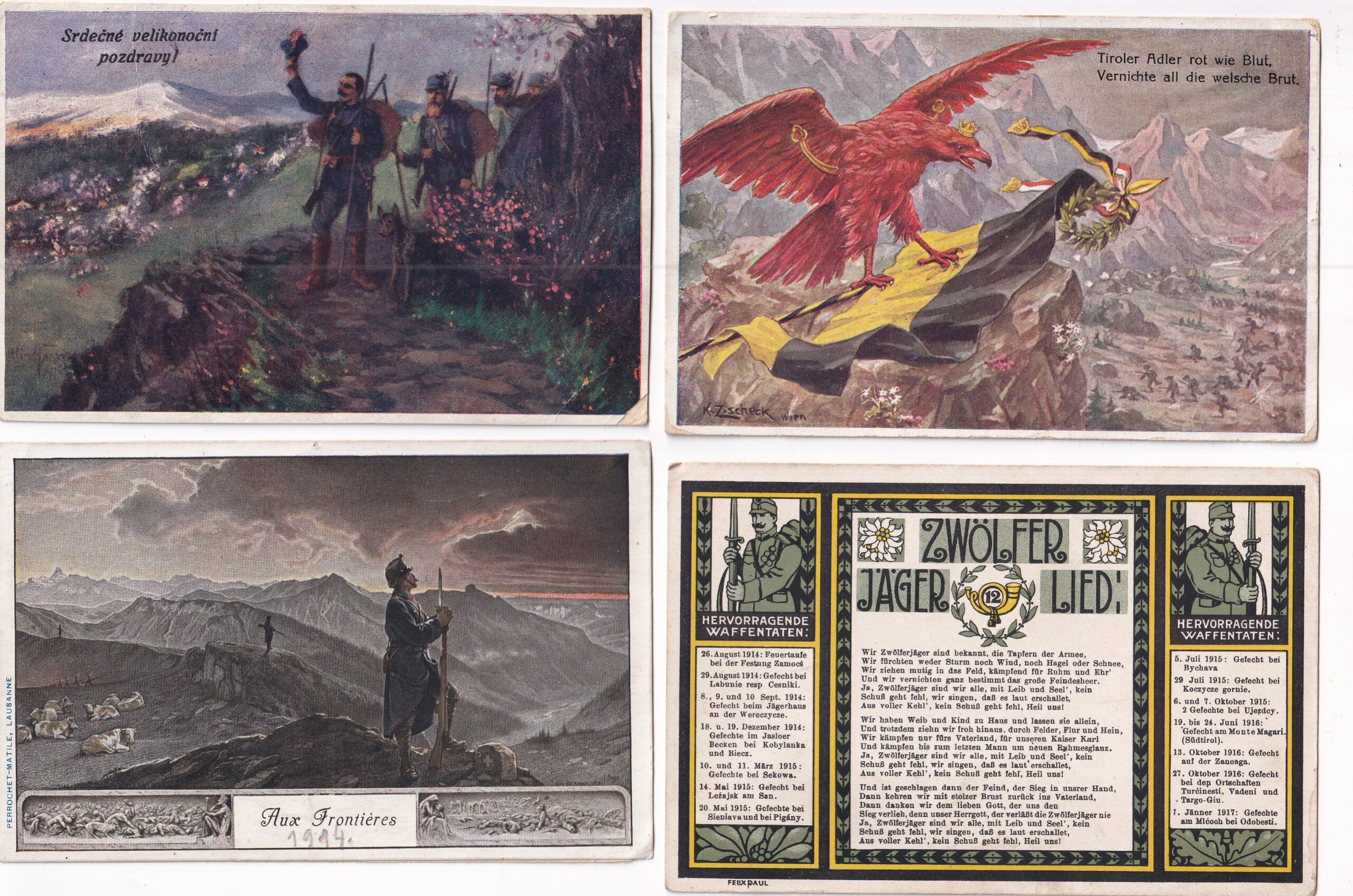 Vojenské pohlednice WWI,RU,transporty a bojiště v horách,Dolomity,Tyrolsko...61 ks - Obrázek 21