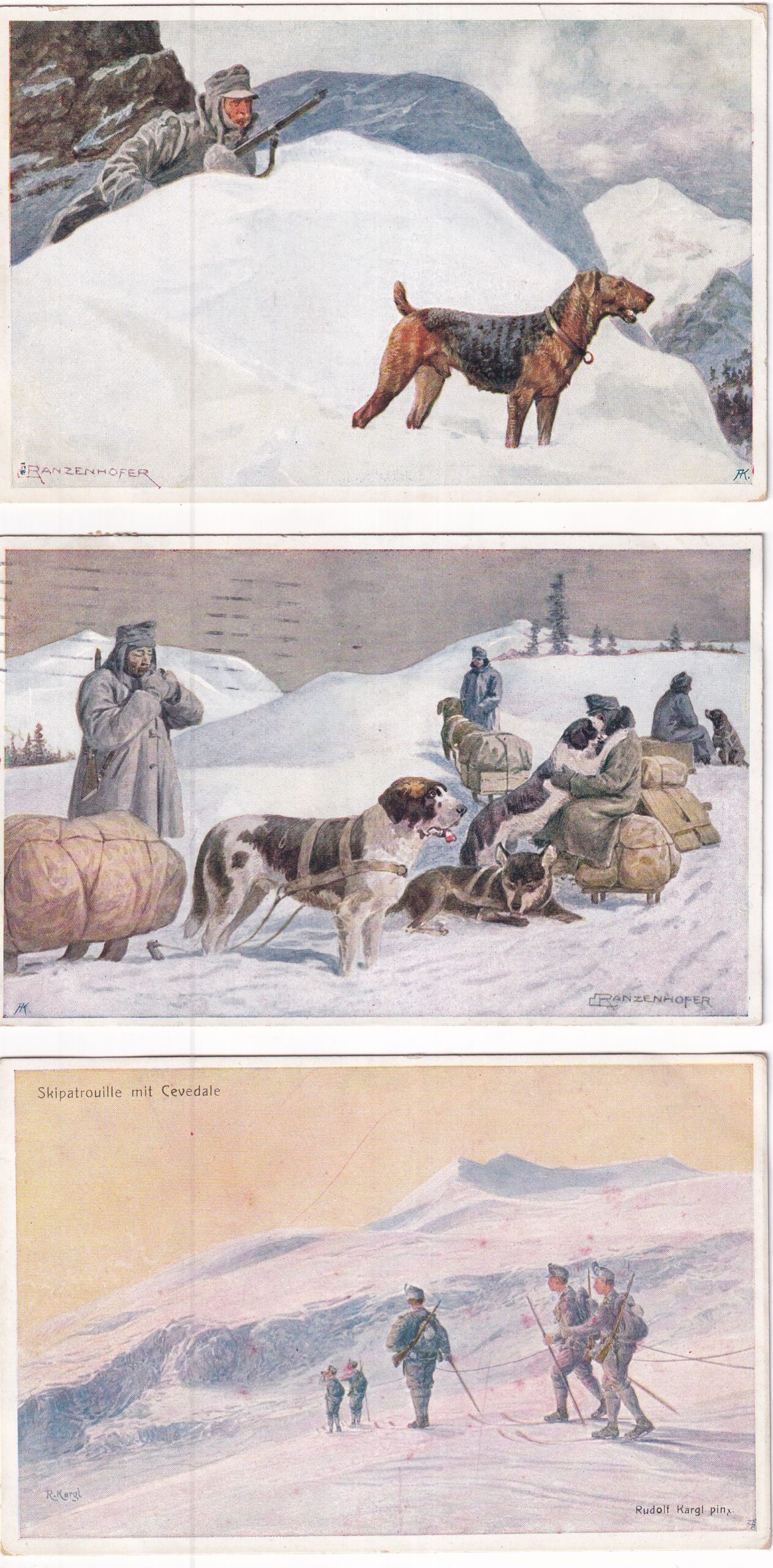 Vojenské pohlednice WWI,RU,transporty a bojiště v horách,Dolomity,Tyrolsko...61 ks - Obrázek 23