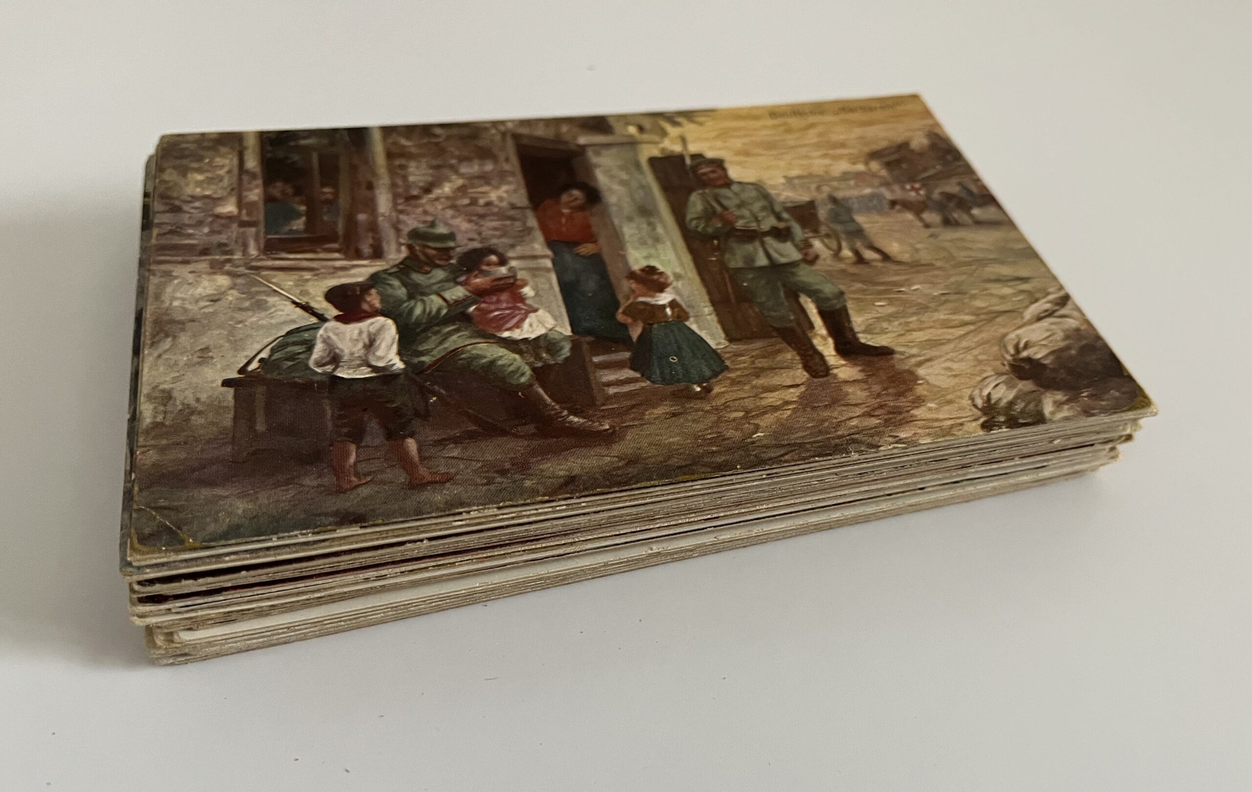 Vojenské pohlednice RU z fronty,s rodinou,venkov, WWI...42 ks