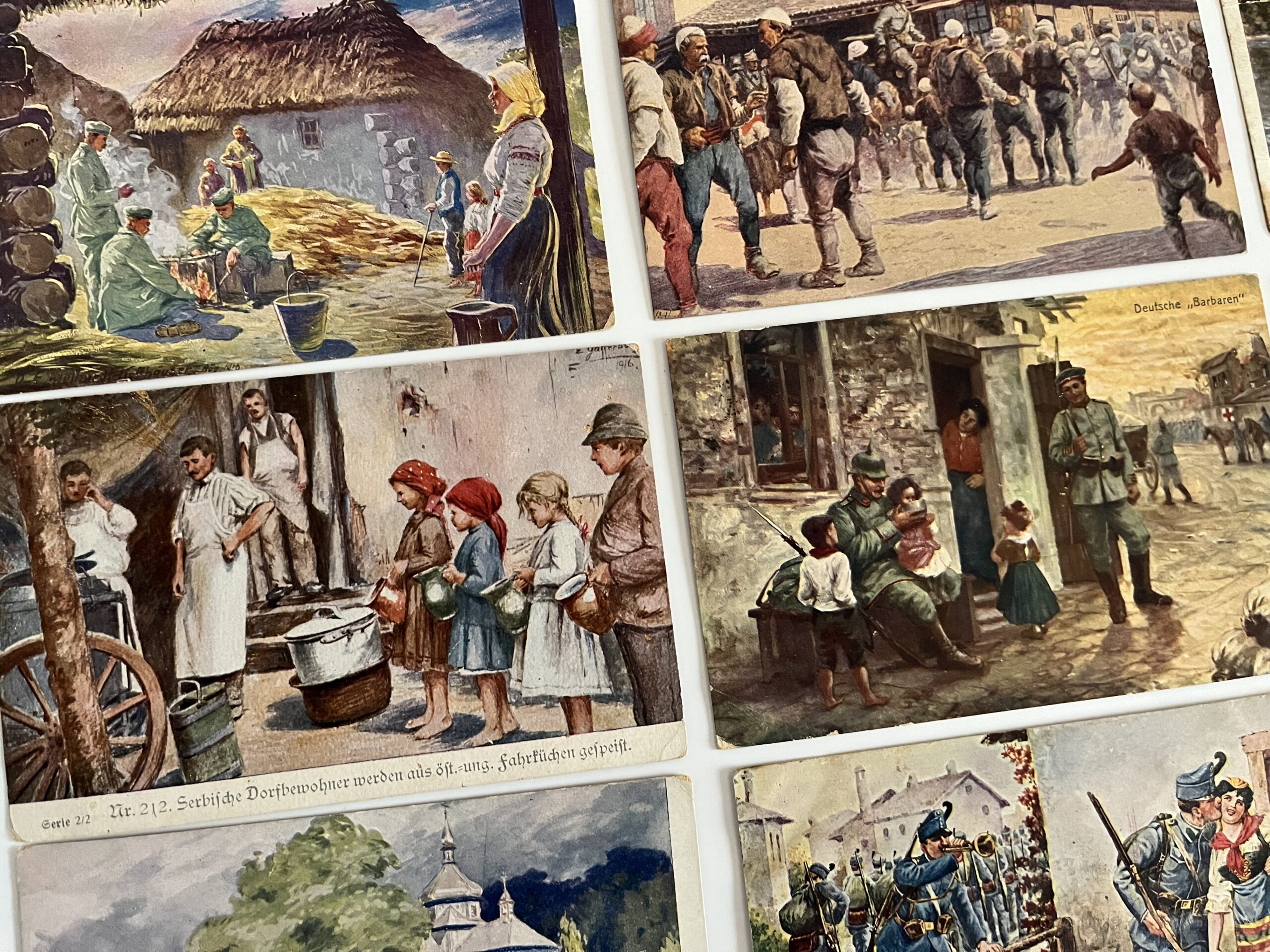 Vojenské pohlednice RU z fronty,s rodinou,venkov, WWI...42 ks - Obrázek 5