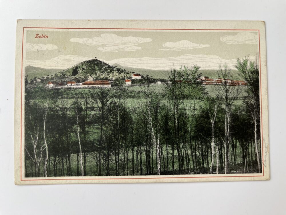 Pohlednice místopis Kopec Zebín, okres Jičín