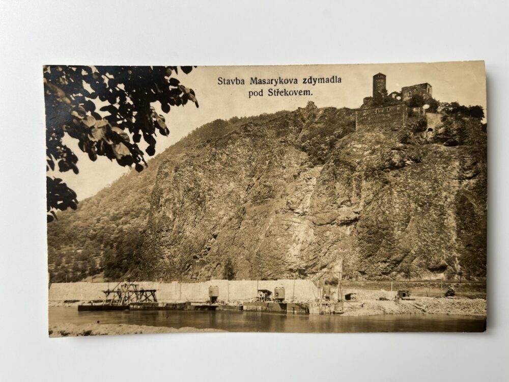Pohlednice místopis Střekov - Hrad, okres Ústí nad Labem r.1925