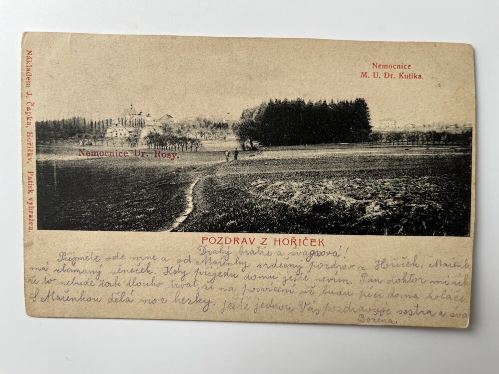 Pohlednice místopis Hořičky - Nemocnice, okres Náchod