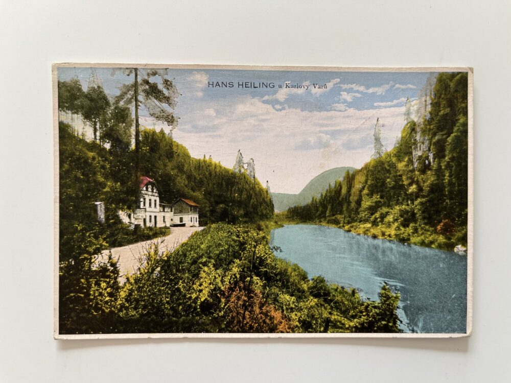 Pohlednice místopis Svatošské skály, okres Karlovy Vary r.1932