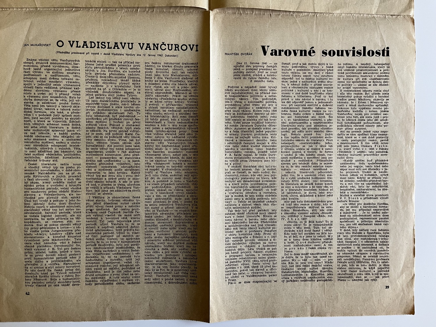Tvorba - týdeník pro kulturu a politiku, 5 ks 1945 / 1946 - Obrázek 14