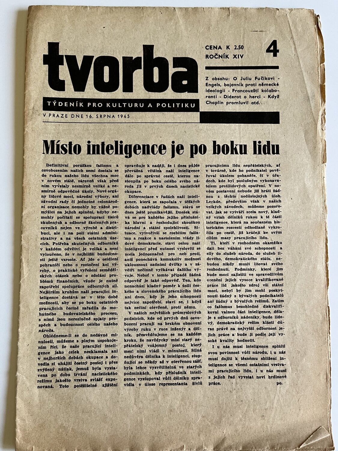 Tvorba - týdeník pro kulturu a politiku, 5 ks 1945 / 1946 - Obrázek 20
