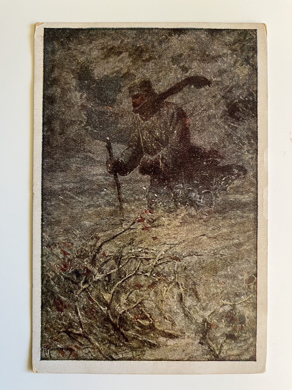 Vojenské pohlednice WW1 Vojáci na frontě, pušky, výstroj 6 ks - Obrázek 6