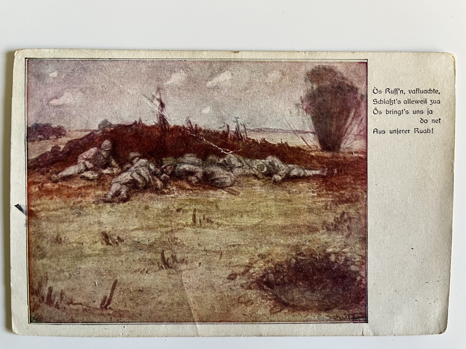 Vojenské pohlednice WW1 Hořící vesnice v Ruském Polsku, série 4 ks - Obrázek 5