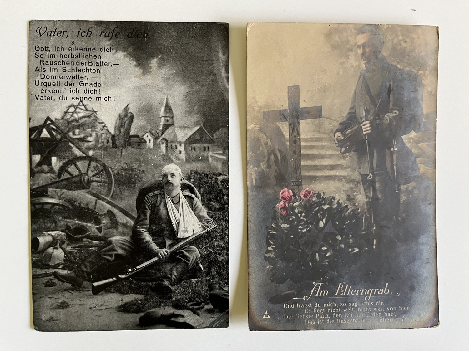 Vojenská pohlednice RU, WW1 Vojáci, vojákyně, kolo, razítka 11 ks - Obrázek 2