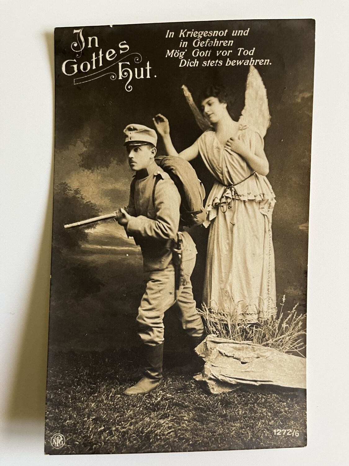 Vojenská pohlednice RU, WW1 Vojáci, vojákyně, kolo, razítka 11 ks - Obrázek 7