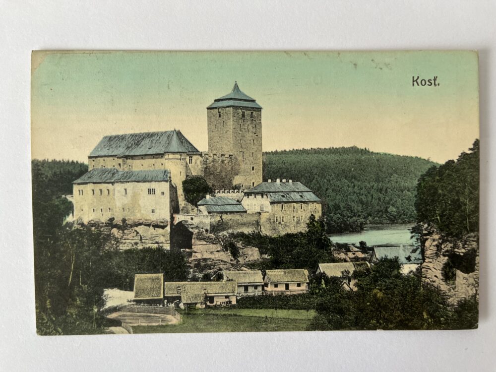 Pohlednice místopis KOST - Hrad, okres Jičín