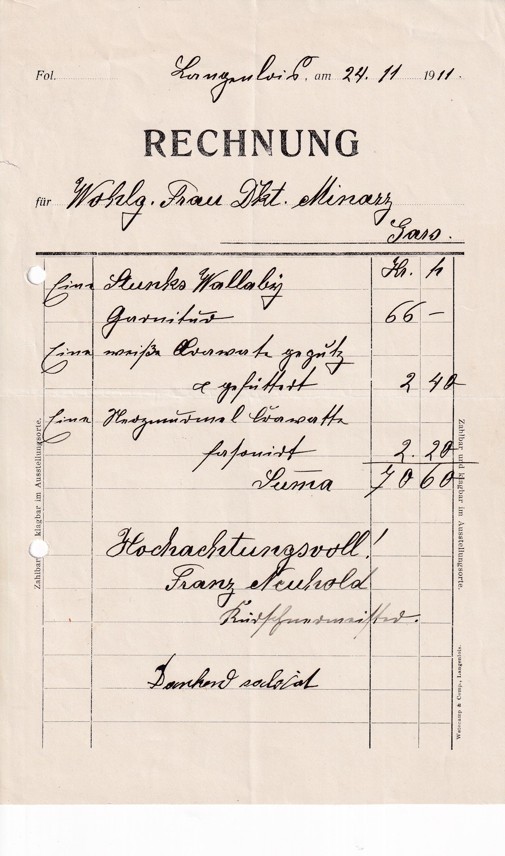 Účet nábytek?, Franz Neuhold, Rakousko