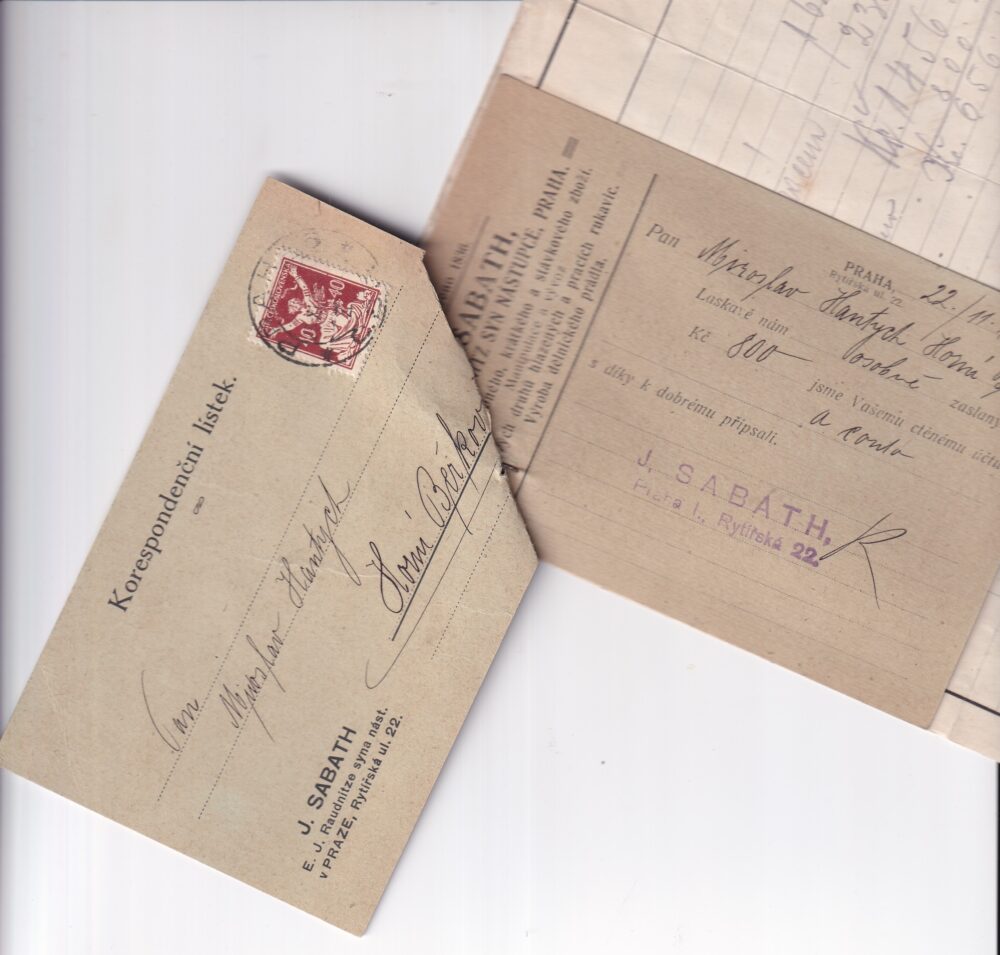 Účet, Stvrzenka, stávkové zboží, 1921