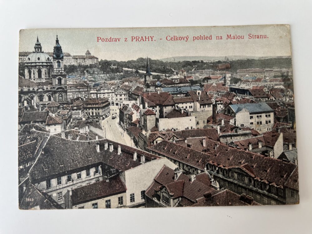 Pohlednice místopis Praha - Celkový pohled na Malou Stranu, 1908