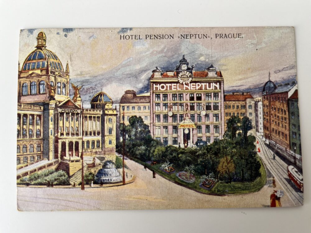 Pohlednice místopis Praha - Hotel Neptun 1.pol.20.stol.