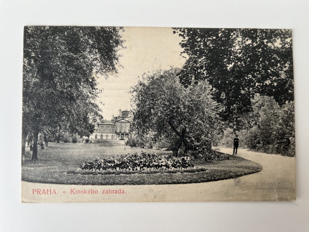 Pohlednice místopis Praha - Kinského zahrada, r.1908