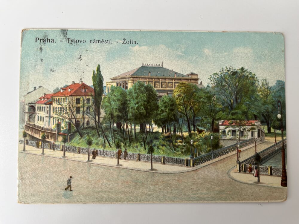 Pohlednice místopis Praha Tylovo náměstí - Žofín