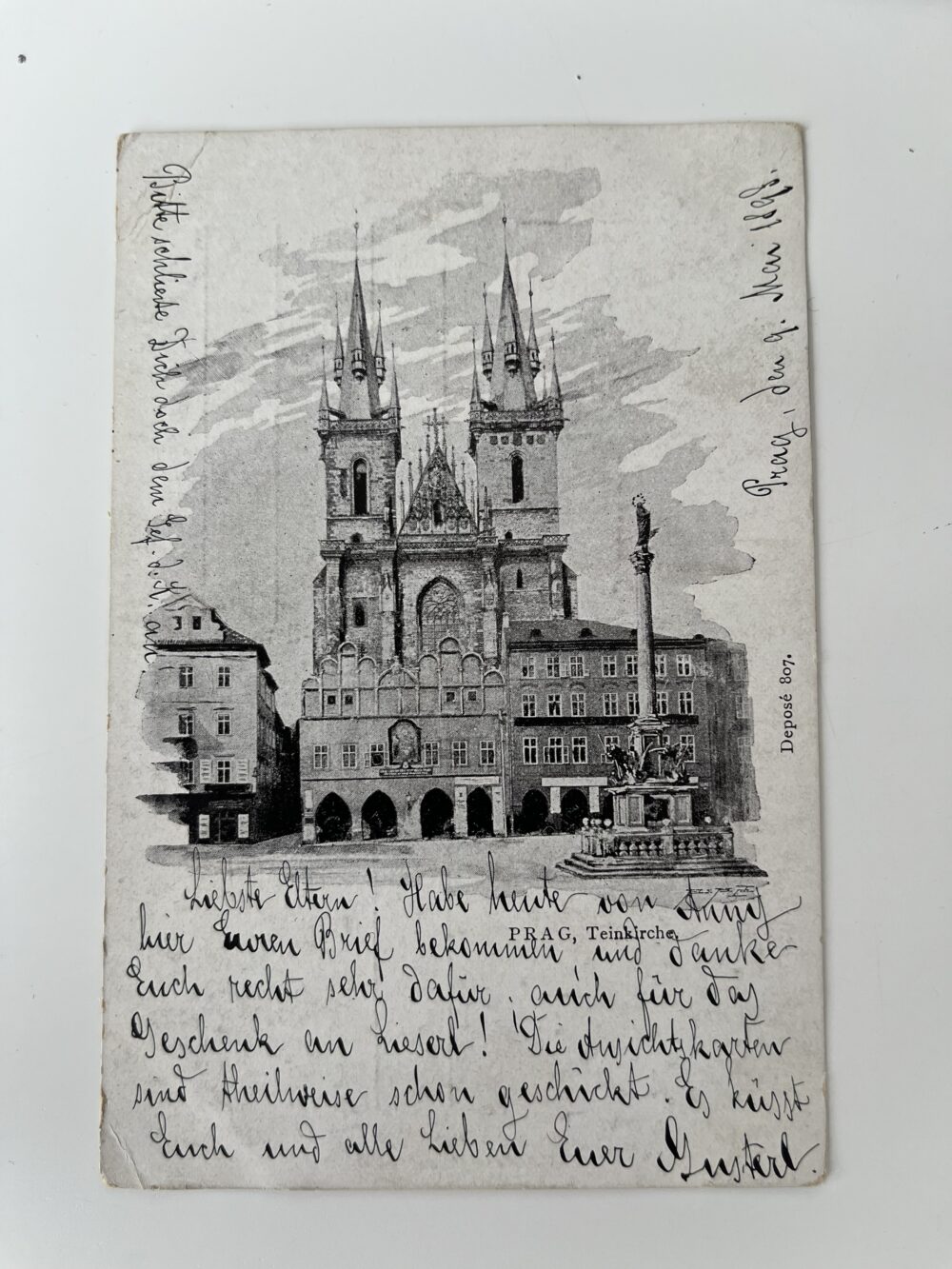 Pohlednice místopis Praha - Chrám Matky Boží před Týnem r.1898