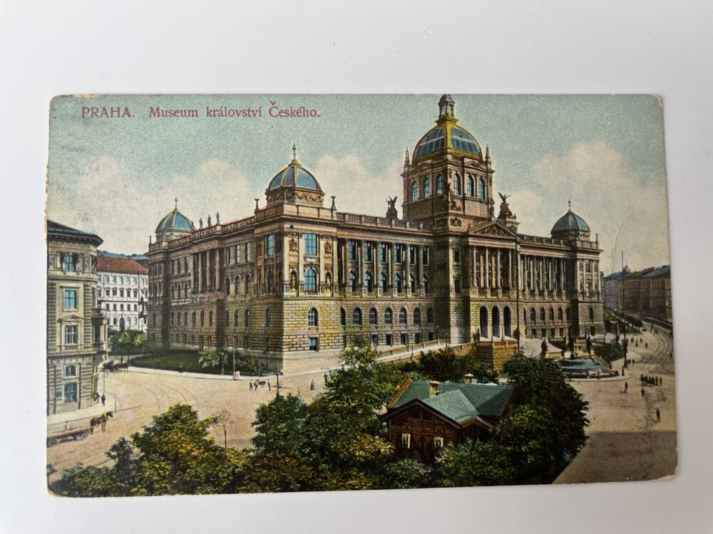 Pohlednice místopis Praha - Museum království Českého, r.1909