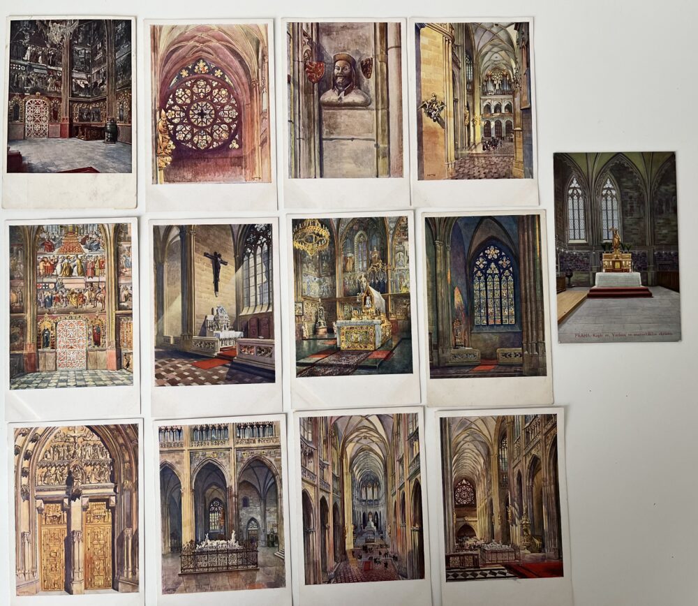 Pohlednice Velechrám svatého Víta v Praze, 13 ks