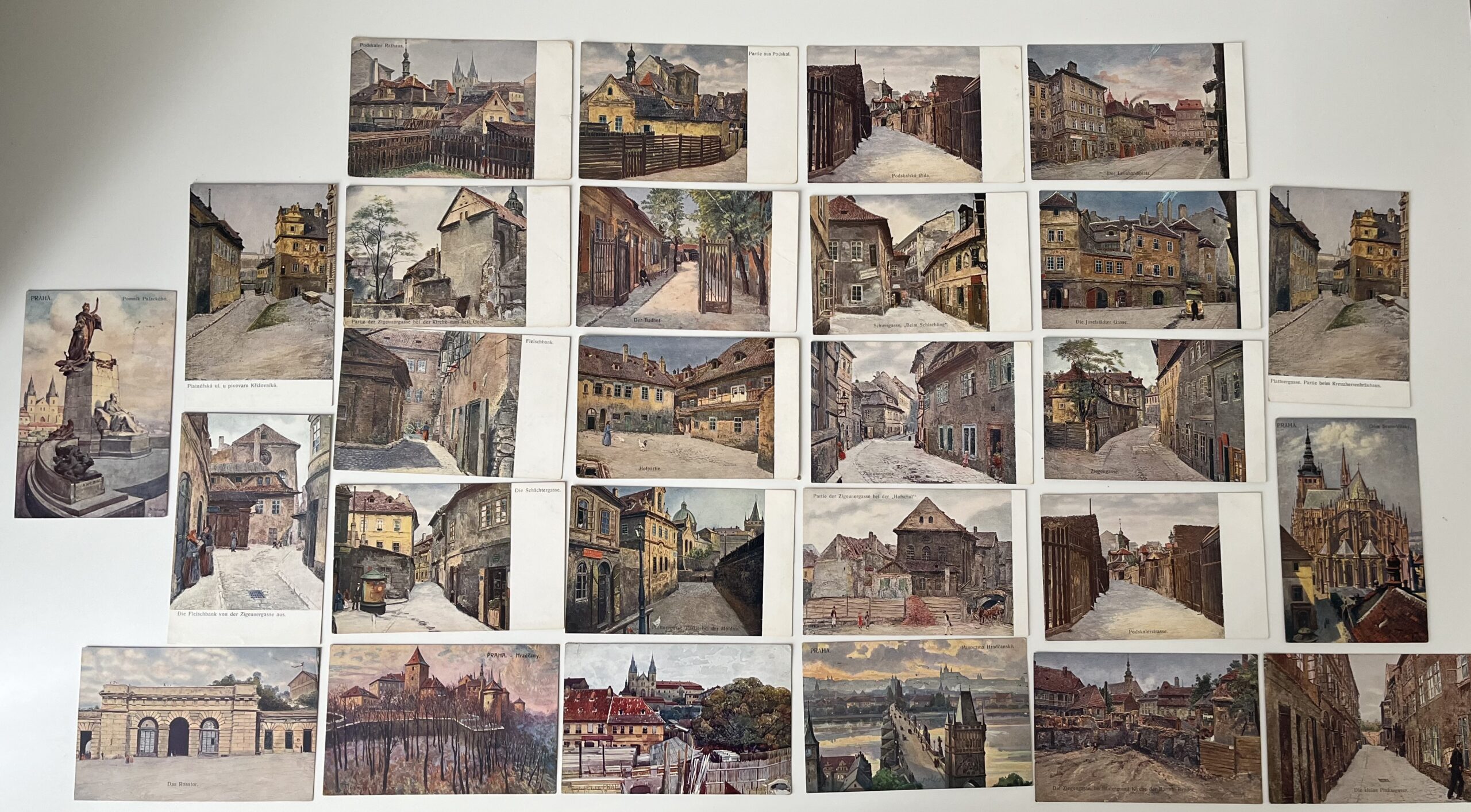 Umělecké dopisnice Praha - Bývalé pražské ghetto, Stará Praha 27 ks