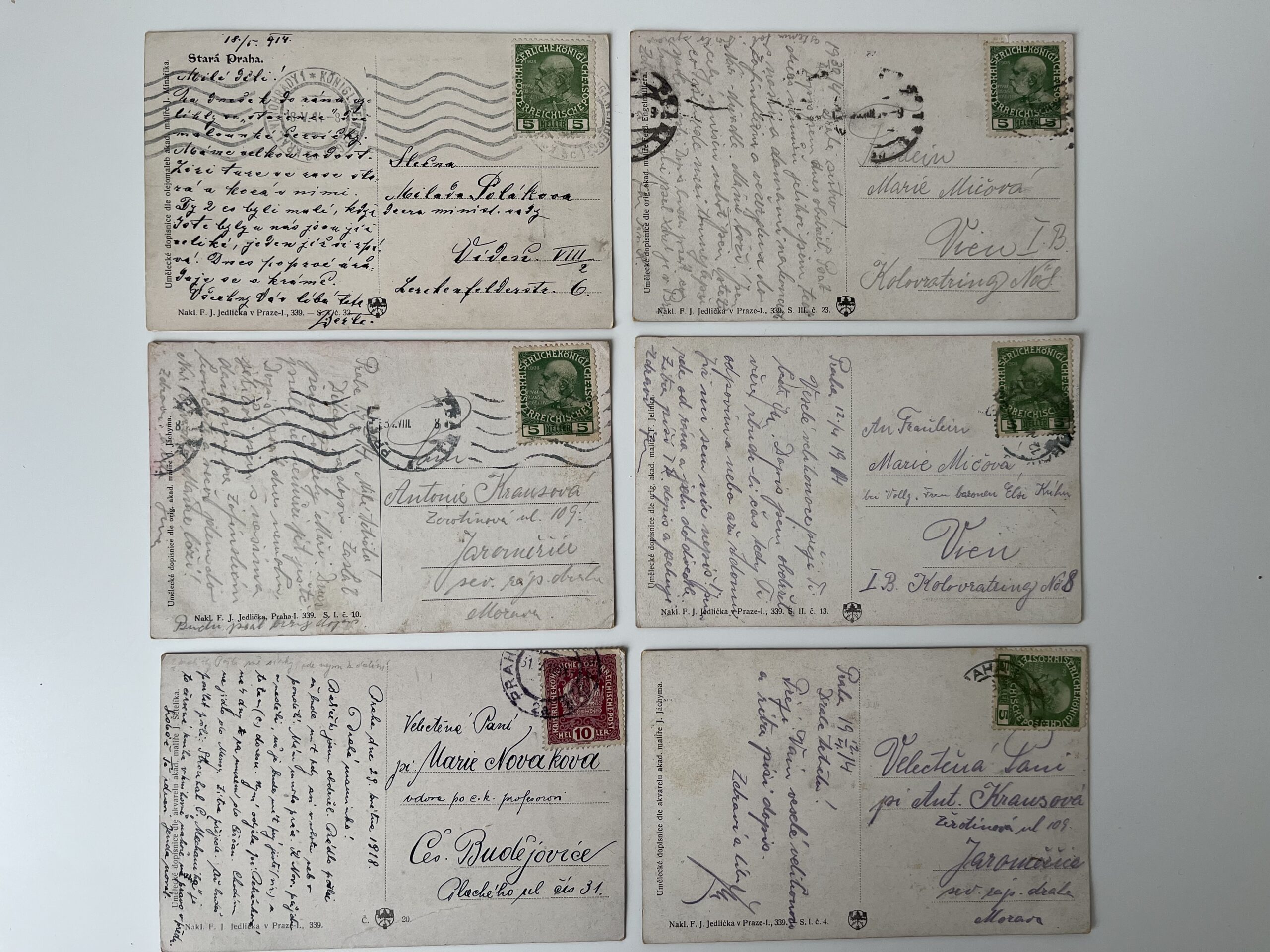 Umělecké dopisnice Praha - Bývalé pražské ghetto, Stará Praha 27 ks - Obrázek 11
