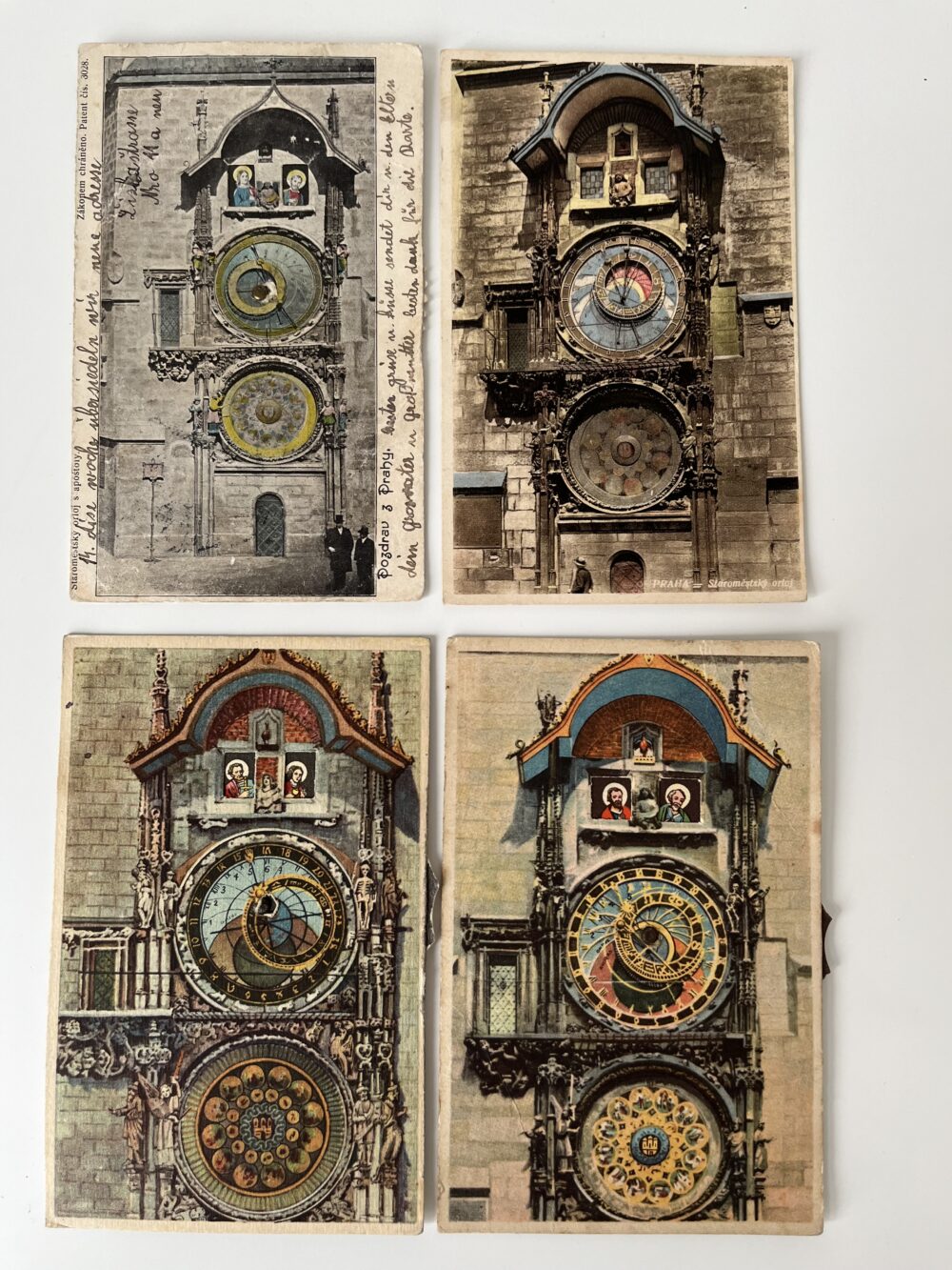 Pohlednice místopis Praha - Staroměstský orloj, pohyblivý 4 ks