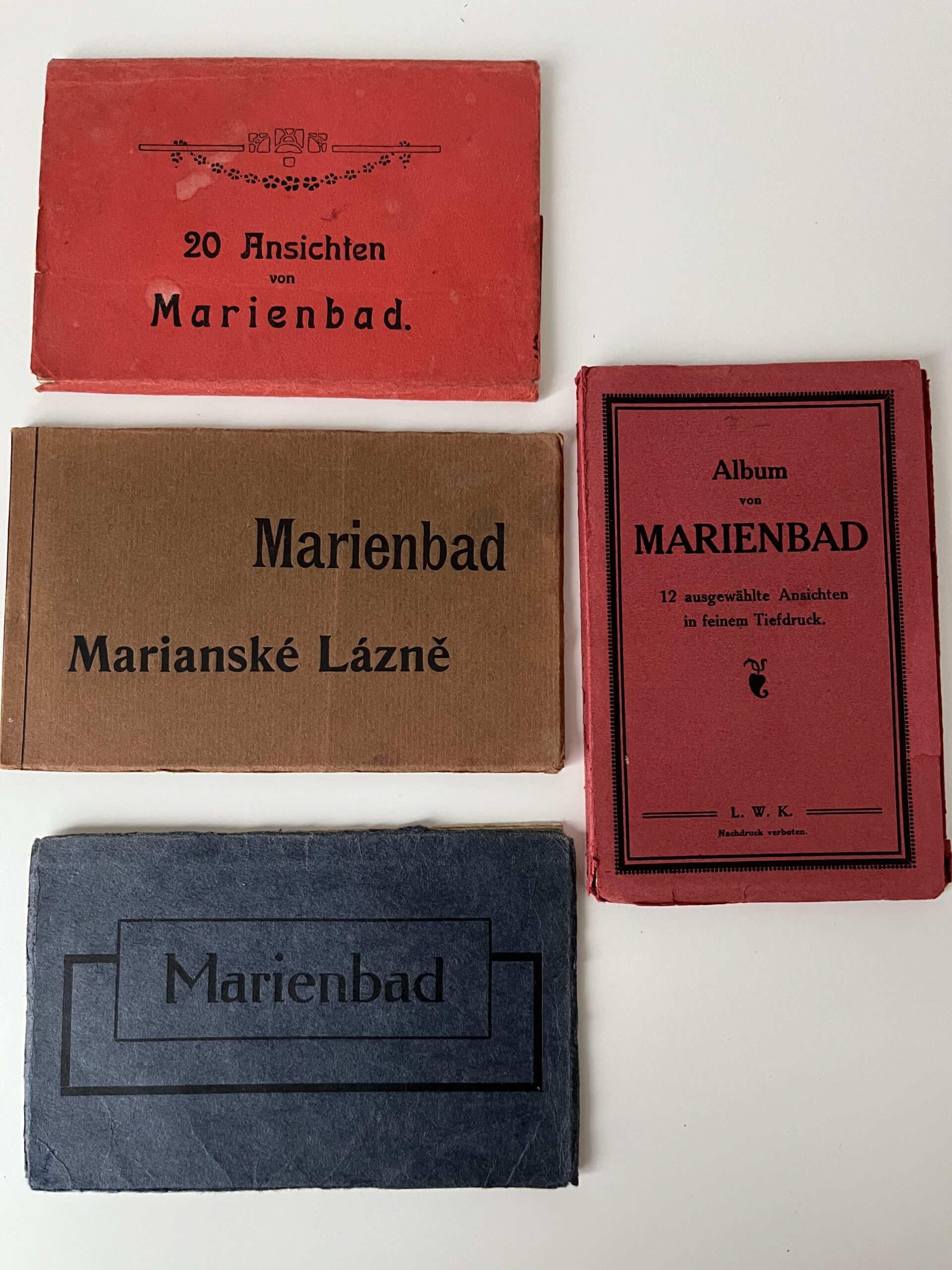 Leporelo, album - Mariánské Lázně, hlubotisk 1.pol.20.st., 4 ks